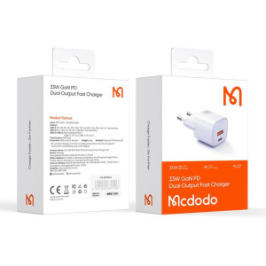Mcdodo Nano Series 1x USB, 1x USB-C, 33W, Purple