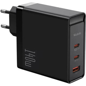 Mcdodo 1x USB, 2x USB-C, Fast Charge 140W, GaN5 Pro, Black