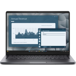 Laptop DELL 14 Pro 14 PC14255, FHD+, Procesor AMD Ryzen™ 5 220 (16M Cache, up to 4.90 GHz), 16GB DDR5, 512GB SSD, AMD Radeon 740M, Win 11 Pro, Magnetite, 3Yr ProSupport