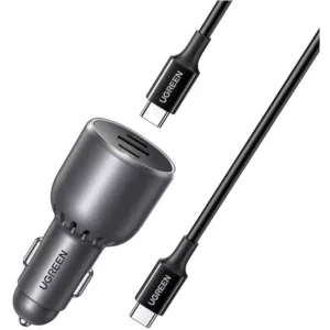 Ugreen EC705, 2x USB-C, 1x USB, 130 W, Grey + Cablu USB-C