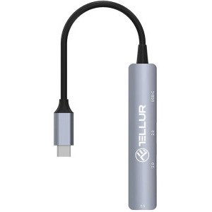 Tellur USB-C 3.1 la 1x USB-C, 2x USB 2.0, 1x USB 3.0, Grey