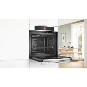 Bosch HBG7741W1, Electric, 71 L, Autocuratare pirolitica, Multifunctional, 14 functii, Assist, Clasa A+, Alb