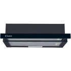Hota incorporabila Candy telescopica CBT60RBG, Putere de absorbtie 402 m3/h, 2 trepte de viteza, Iluminare LED, Clasa C, 60 cm, Negru