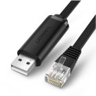Cablu periferice Ugreen USB tip A 2.0 Male la RJ-45 Male, 1.5 m, Negru