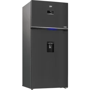 Beko RDNE650E40DZXBRN1, 630 L, Clasa E, No Frost, ProSmart Inverter, AeroFlow, EverFresh+, Dozator apa, Control electronic, 187 cm, Dark Inox