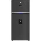 Frigider Beko RDNE650E40DZXBRN1, 630 L, Clasa E, No Frost, ProSmart Inverter, AeroFlow, EverFresh+, Dozator apa, Control electronic, 187 cm, Dark Inox