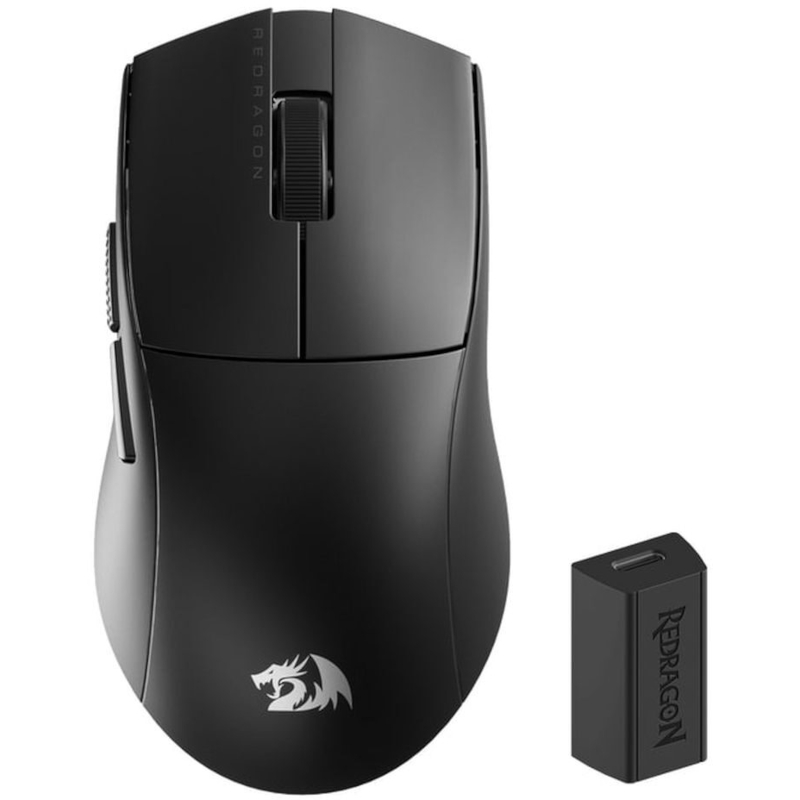 Mouse Gaming Redragon K1ng Standard 1K, Wired, Wireless 2.4Ghz, Bluetooth (Negru) - imagine 2