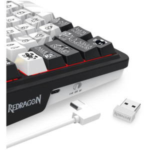 ♡SYS♡ Tastatura Gaming Redragon Artemis Pro Anime RGB Black-White Yellow