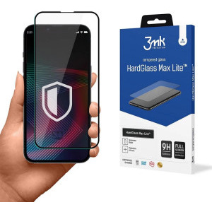 Folie protectie 3MK HardGlass Max Lite pentru iPhone 14/13/13 Pro, cu margini negre