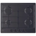 Plita incorporabila Candy CHG6BRBB, Gaz, 4 zone de gatit, Aprindere electrica, Sistem de siguranta, Gratar fonta, 60 cm, Negru