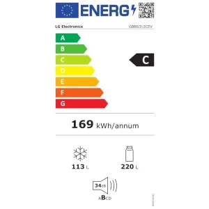 LG GBBS312CEV, 333 L, Clasa C, No Frost, LinearCooling, DoorCooling+, FreshBalancer, AI Fresh, ThinQ, Control electronic, 186 cm, Negru