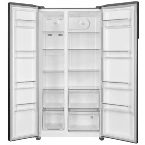 Heinner HSBS-HM532NFINVXD, 532 L, Clasa D, Full No Frost, Inverter, Control electronic, Iluminare LED, 177 cm, Inox