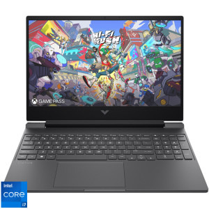 Laptop HP Gaming 15.6 Victus 15-fa2103nn, FHD IPS 144Hz, Procesor Intel® Core™ i7-13650HX (24M Cache, up to 4.90 GHz), 24GB DDR5, 1TB SSD, GeForce RTX 4050 6GB, Free DOS, Mica Silver