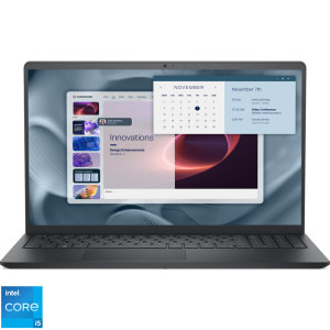 Laptop DELL 15.6 Pro 15 Essential PV15250, FHD 120Hz, Procesor Intel® Core™ i5-1334U (12M Cache, up to 4.60 GHz), 8GB DDR5, 512GB SSD, Intel Integrated Graphics, Linux, Carbon Black, 3Yr ProSupport