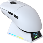 Mouse Gaming Ajazz AJ159 Apex White + Charging Dock RGB