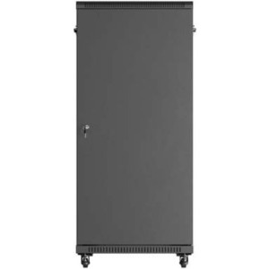 Lanberg FF01-6027-12B 27U, Stand alone, 600 x 1000, Glass door, Panouri laterale detasabile, Negru