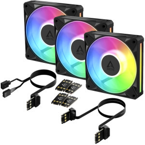 ARCTIC AC BioniX P12 A-RGB 120mm Black Three Fan Pack