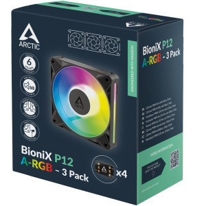 ARCTIC AC BioniX P14 A-RGB 140mm Black Three Fan Pack