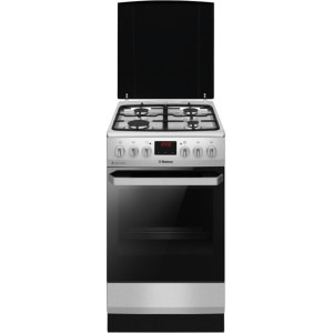 Hansa FCMX592299, Mixt, 4 arzatoare, Aprindere electrica, Sistem de siguranta, Grill, Timer, Clasa A, 50 cm, Inox