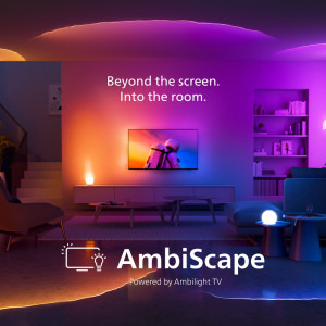 Philips Smart TV The One 65PQS9011/12 Seria PQS9011/12 164cm 4K UHD HDR Ambilight pe 3 laturi