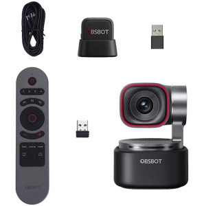 OBSBOT Tiny 3 Lite 4K Black cu telecomanda si microfon