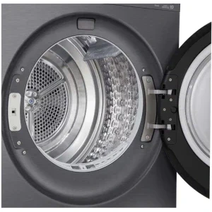LG RHX5009TB, Pompa de caldura, 9 kg, Clasa B, AI Dual Inverter, AI Dry, TurboDry, Smart Pairing, ThinQ, Negru