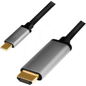 Logilink CUA0103 USB-C Male - HDMI Male, 1.8 m, Negru