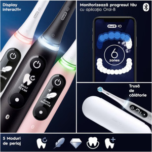 Oral-B Set 2x Periute de dinti electrice iO6 Roz & Negru
