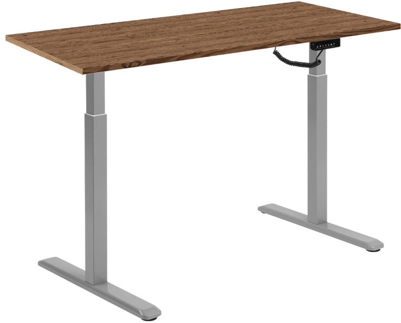 Birou Gaming Blackmount Ergonomic electric single motor, inaltime 62-128 cm, blat Larice de munte 138x75x3.6 cm, memorie si afisaj digital