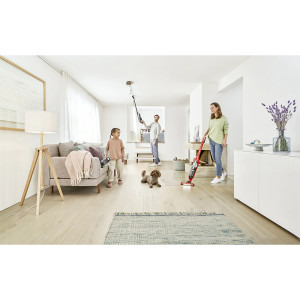 Bosch vertical 2 in 1 Flexxo Gen 2 BBH3ZOO28 25,2V, Sistem Robust Air, Perie ALLFloor cu Led, Rosu, 0.4L