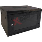 Xcab Xcab-6U60S.9004 6U, Wall mount, 600 x 600, Glass door, Negru