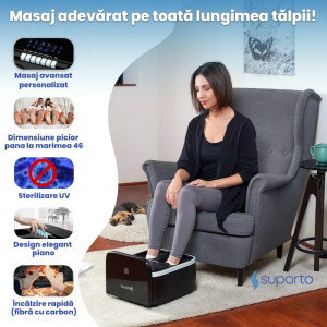 Suporto Aparat de masaj pentru picioare, Masaj talpi, Reflexoterapie, Sterilizare UV