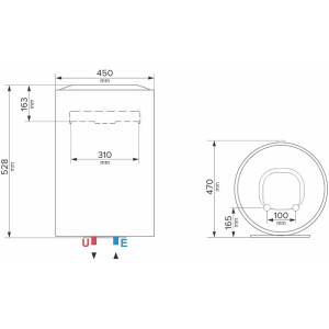 Ariston electric Lydos Eco 50, 1800 W, 50L, Tehnologie WaterPlus, Display digital, Rezervor emailat cu Titan, Alb