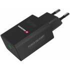 Incarcator retea Swissten 1x USB-C, Quick Charge 25 W, Black