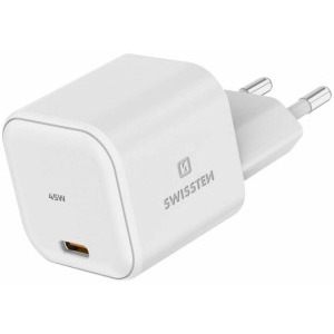 Swissten 1x USB-C, Quick Charge 45 W, GaN, White