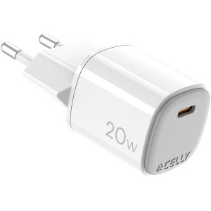 Celly 1x USB-C, Quick Charge 20 W, GaN, White