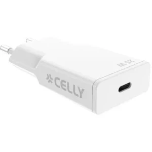 Celly 1x USB-C, Quick Charge 25 W, GaN, White