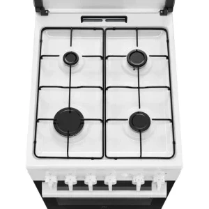 Electrolux LKG504015W, Gaz, 4 arzatoare, Sistem de siguranta, Aprindere integrata, Autocuratare catalitica, Timer, Grill, Clasa A, 50 cm, Alb