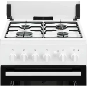 Electrolux LKG504015W, Gaz, 4 arzatoare, Sistem de siguranta, Aprindere integrata, Autocuratare catalitica, Timer, Grill, Clasa A, 50 cm, Alb