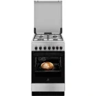 Aragaz Electrolux LKK520023X, Mixt, 4 arzatoare, Sistem de siguranta, Aprindere integrata, Timer, Grill, Clasa A, 50 cm, Inox