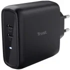 Incarcator retea Trust Maxo, 2x USB-C, Quick Charge 65 W, Black