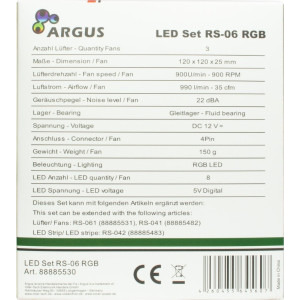 Inter-Tech Argus RS-06 120mm Three Fan Pack