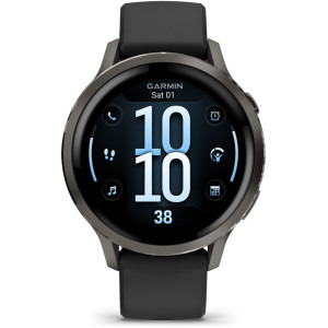Garmin Venu 4, 41mm AMOLED curea silicon Slate/Black
