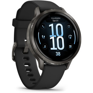 Garmin Venu 4, 41mm AMOLED curea silicon Slate/Black