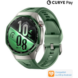 Huawei Watch GT 7 Pro, 46mm Titanium Alloy curea Green Fluoroelastomer