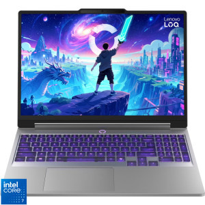 Lenovo Gaming 15.3'' LOQ Essential 15IRH11, WUXGA IPS 165Hz, Procesor Intel® Core™ 7 230H (24M Cache, up to 5.20 GHz), 16GB DDR5, 512GB SSD, GeForce RTX 3050 4GB, No OS, Luna Grey