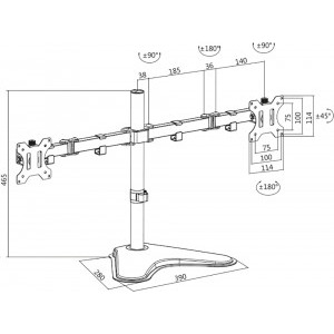 Logilink BP0045, 13 - 32 inch, negru