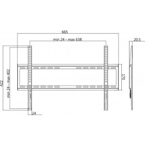 Logilink BP0038, 37 - 70 inch, negru