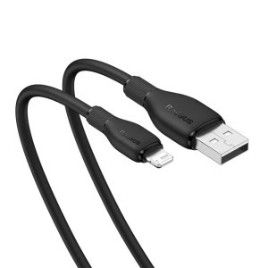 Baseus Pudding, USB Male la Lightning Male, 2 m, Black