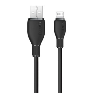 Baseus Pudding, USB Male la Lightning Male, 2 m, Black